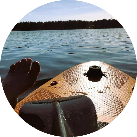 Kayakfahren auf einem See